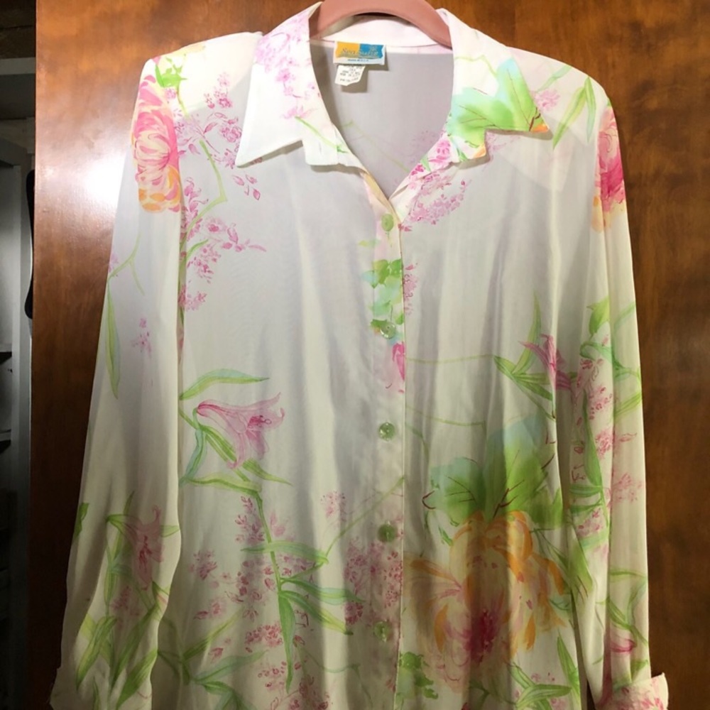 Nylon sheer blouse